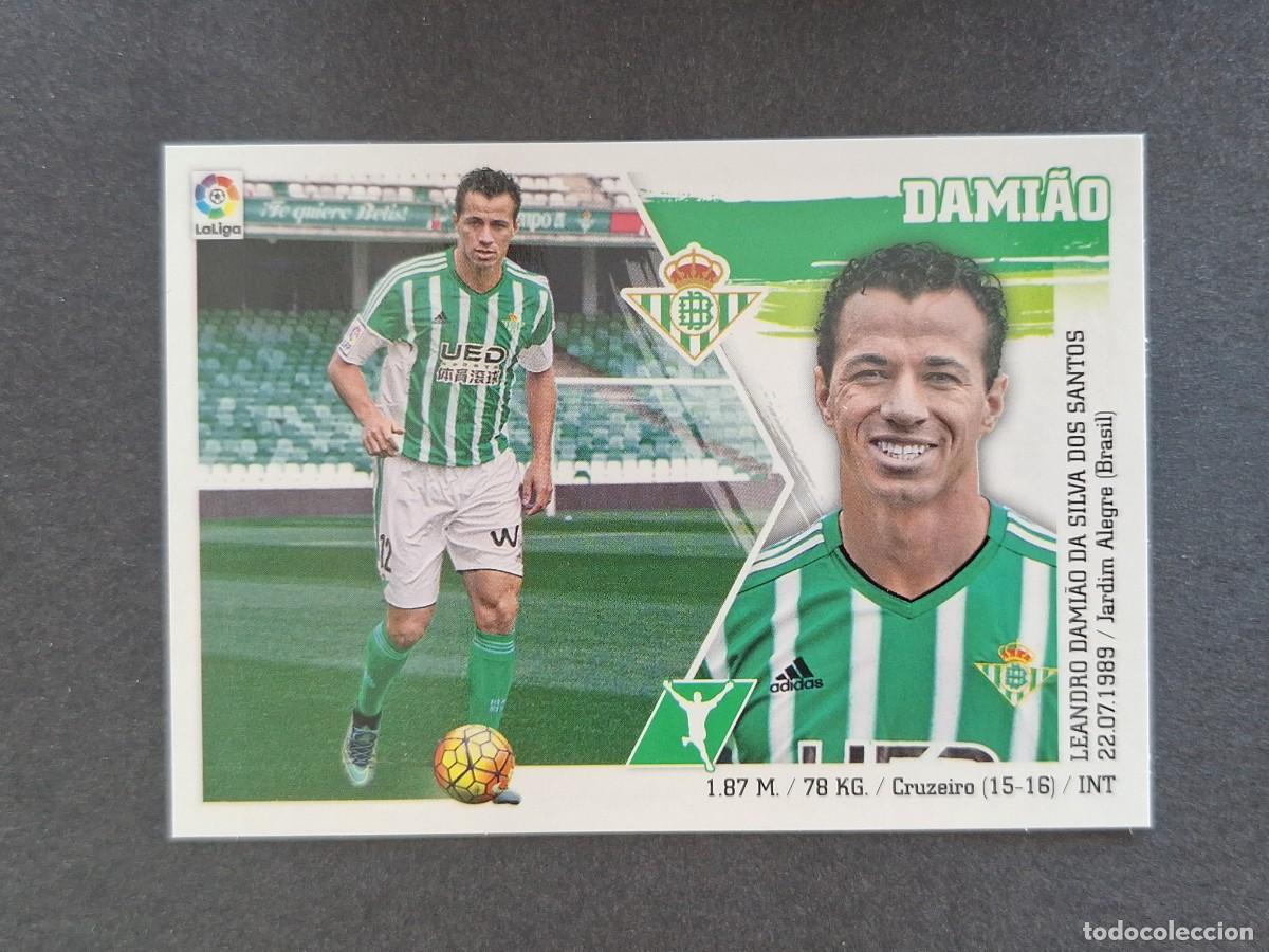 Cromos de f&uacute;tbol: L3 DAMIAO REAL BETIS BALOMPIE MERCADO INVIERNO LIGA ESTE 2015 2016 15 16 NUNCA PEGADO SIN PEGAR