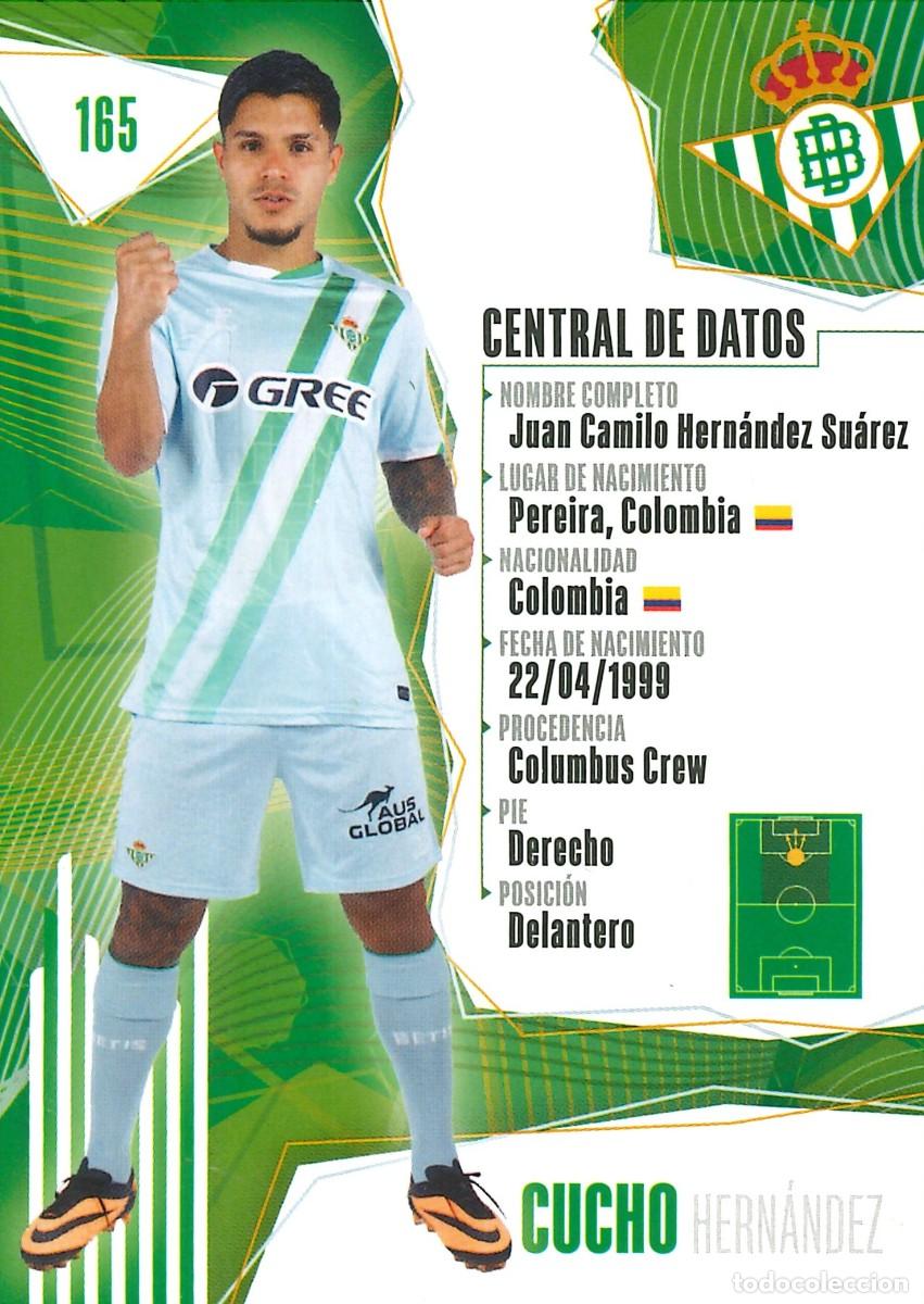 Cromos de f&uacute;tbol: FUTBOL - BETIS CARDS - 2025-2026 - 25-26 - REAL BETIS - 165 - CUCHO HERNANDEZ - CENTRAL DE DATOS