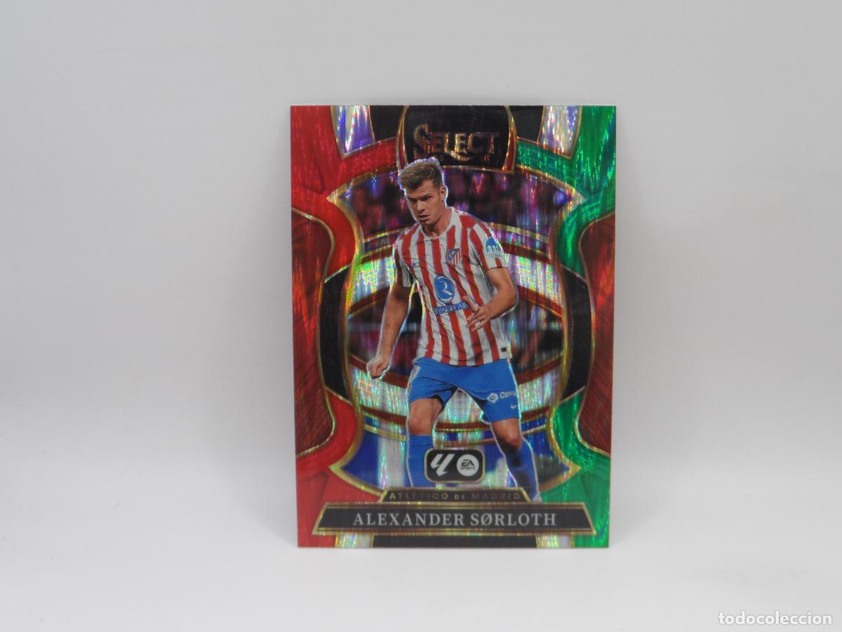 Cromos de f&uacute;tbol: 14 ALEXANDER SORLOTH PARALELA RED/GREEN FLASH ATLETICO DE MADRID PANINI SELECT 2025 2026 25 26