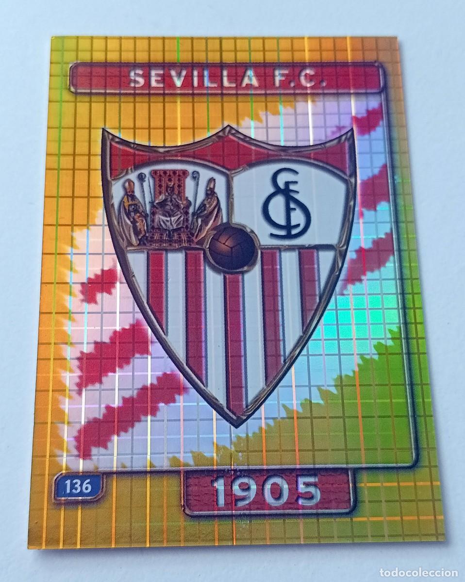 Cromos de f&uacute;tbol: CROMO FUTBOL SEVILLA F.C. MUNDI CROMO 2004-2005: ESCUDO