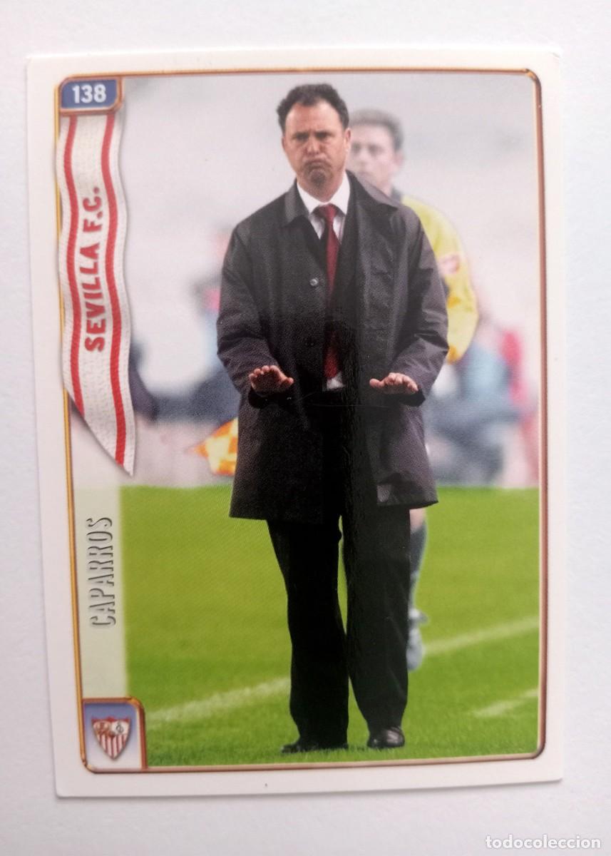 Cromos de f&uacute;tbol: CROMO FUTBOL SEVILLA F.C. MUNDI CROMO 2004-2005: ENTRENADOR JOAQUIN CAPARR&Oacute;S