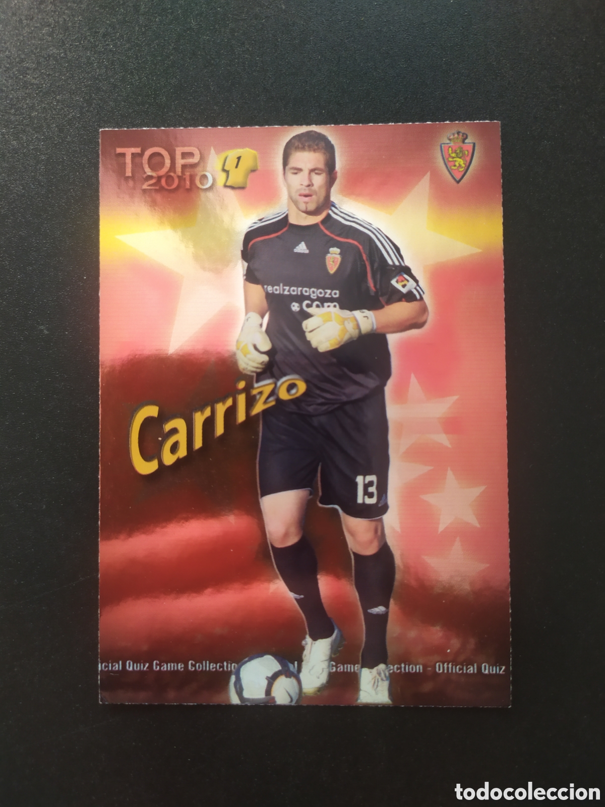 Cromos de f&uacute;tbol: Mundicromo fichas Liga 2009 2010 09 10 Carrizo top brillo rojo n&deg; 539 Real Zaragoza