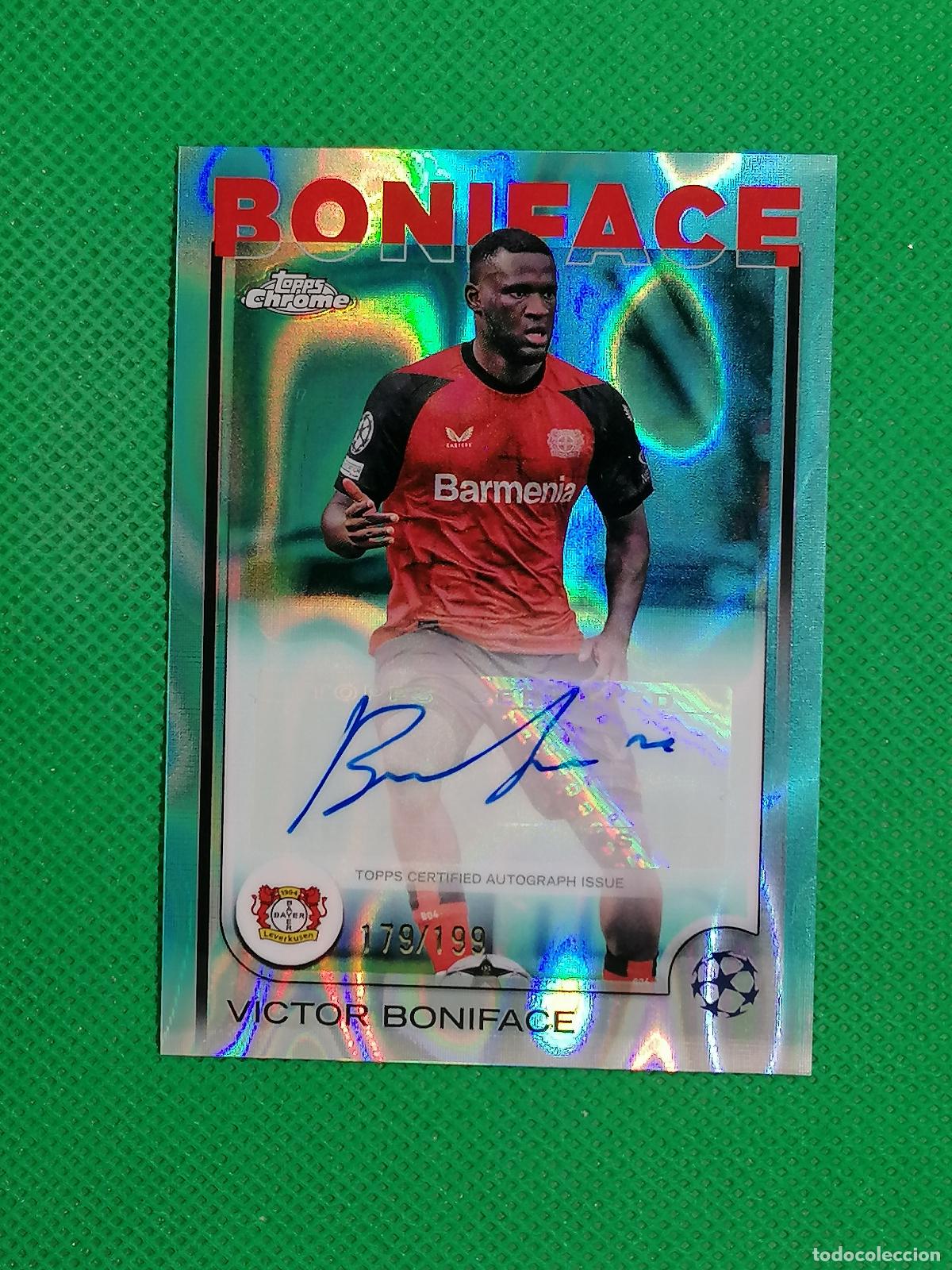 Cromos de f&uacute;tbol: VICTOR BONIFACE LEVERKUSEN /199 AUTOGRAFO AUTO FIRMA ⚽ TOPPS CHROME 24 25 2024 2025 ⚽