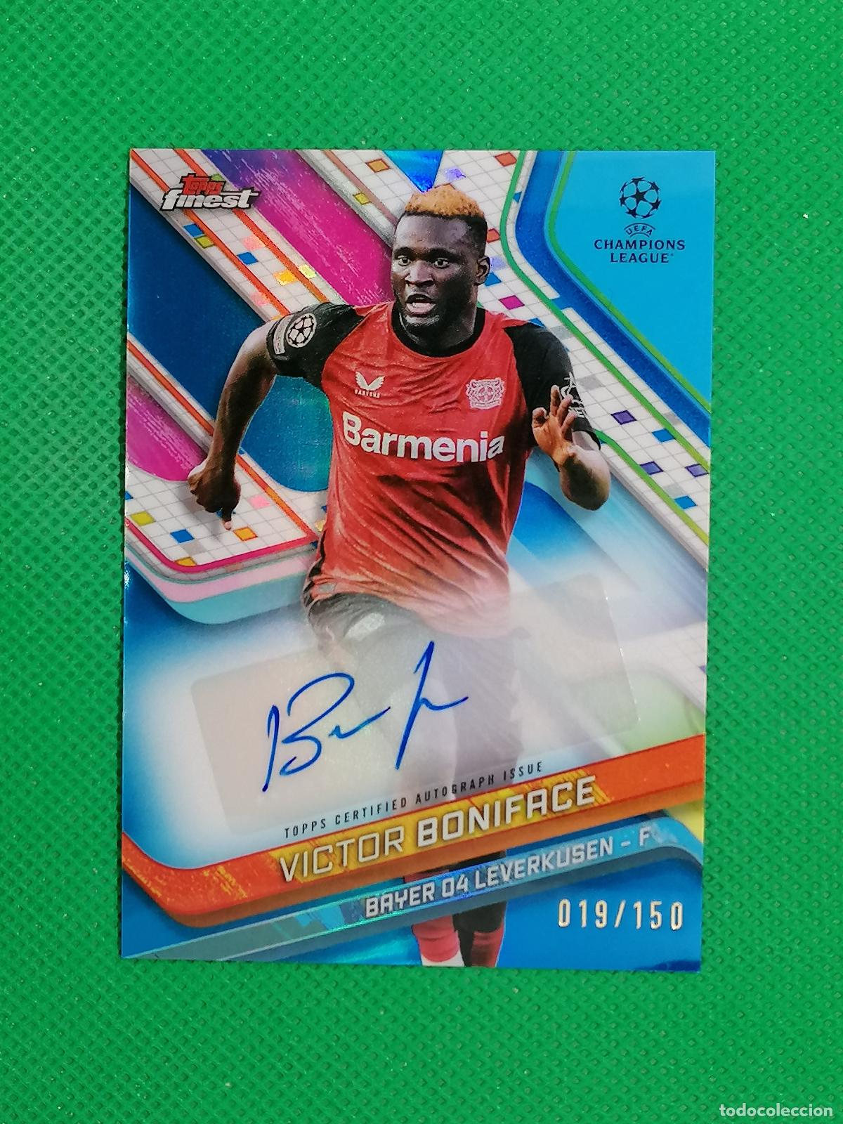 Cromos de f&uacute;tbol: VICTOR BONIFACE LEVERKUSEN /150 AUTOGRAFO AUTO FIRMA ⚽ TOPPS FINEST 2024 2025 24 25 ⚽