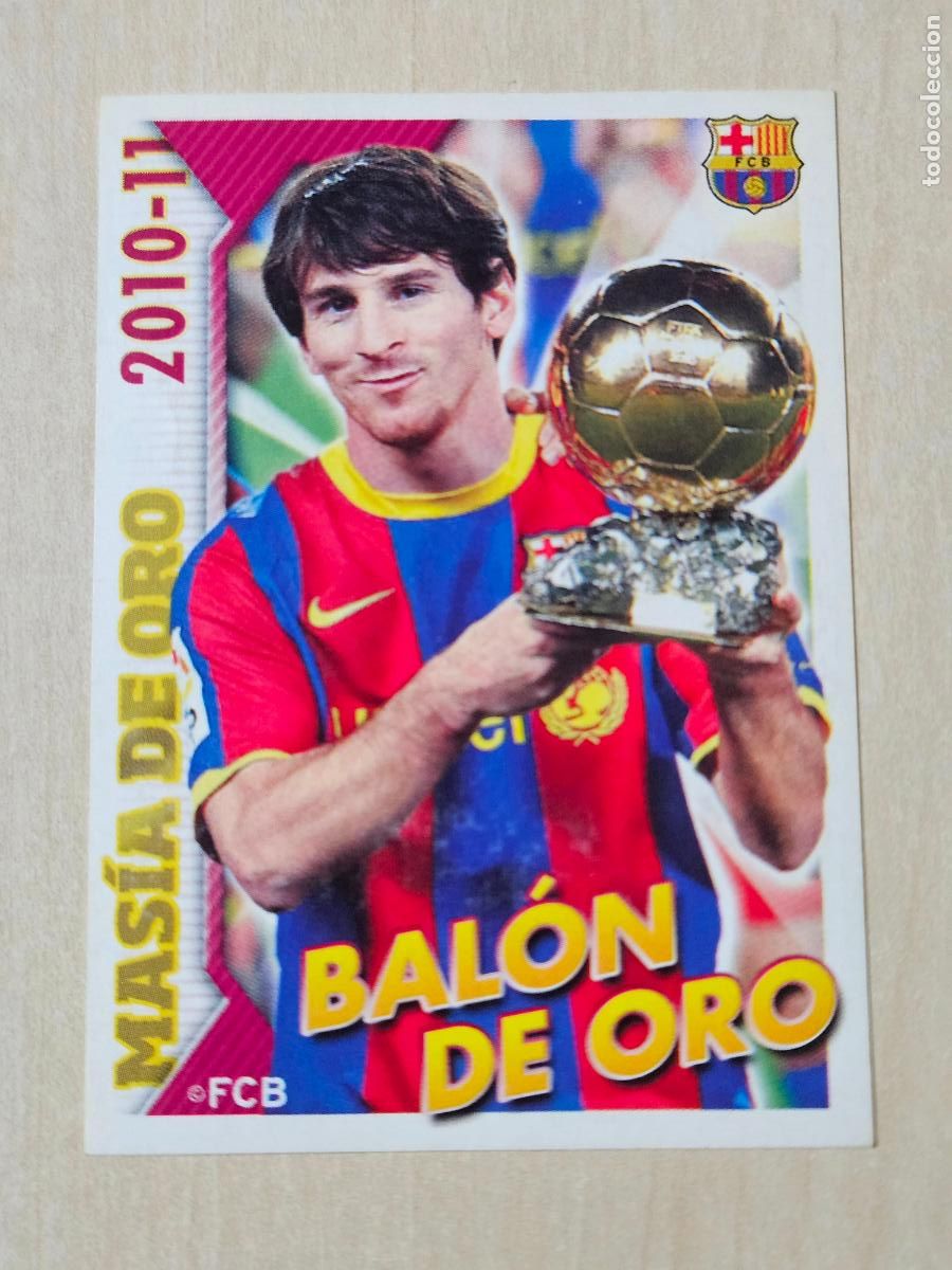 Cromos de f&uacute;tbol: CROMO N&ordm; 4 MESSI BALON DE ORO - COLECCION OFICIAL BARCELONA LIGA 2010 2011 - 10 11 SIN PEGAR