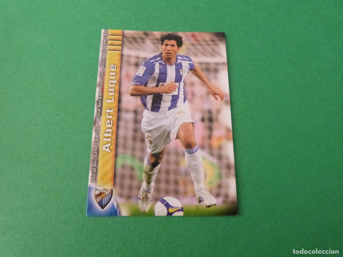 Cromos de f&uacute;tbol: TRADING CARD FUTBOL ALBERT LUQUE MALAGA C.F. N&ordm; 210 FICHAS LIGA MUNDICROMO 2009-2010/09-10