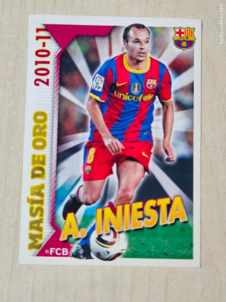 Cromos de f&uacute;tbol: CROMO N&ordm; 7 INIESTA - COLECCION OFICIAL BARCELONA LIGA 2010 2011 - 10 11 SIN PEGAR