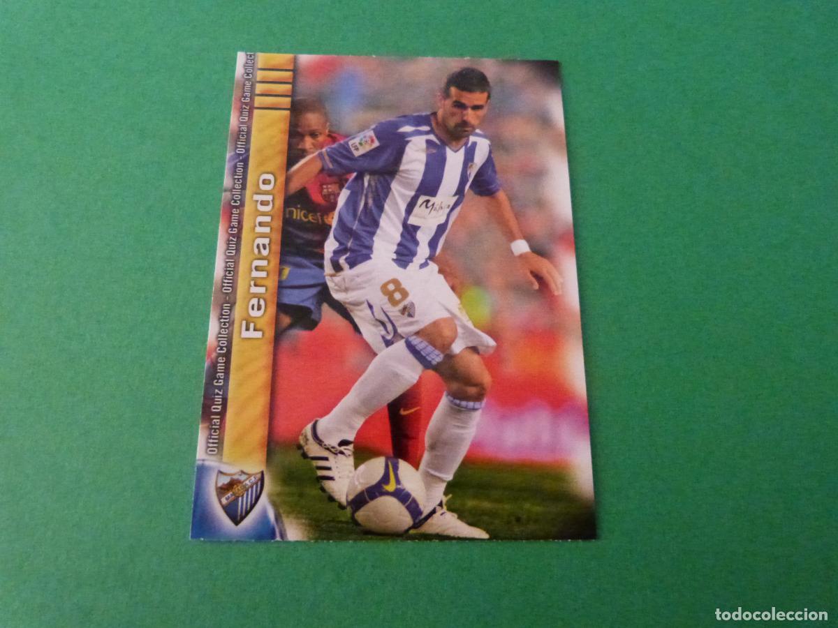 Cromos de f&uacute;tbol: TRADING CARD FUTBOL FERNANDO MALAGA C.F. N&ordm; 206 FICHAS LIGA MUNDICROMO 2009-2010/09-10