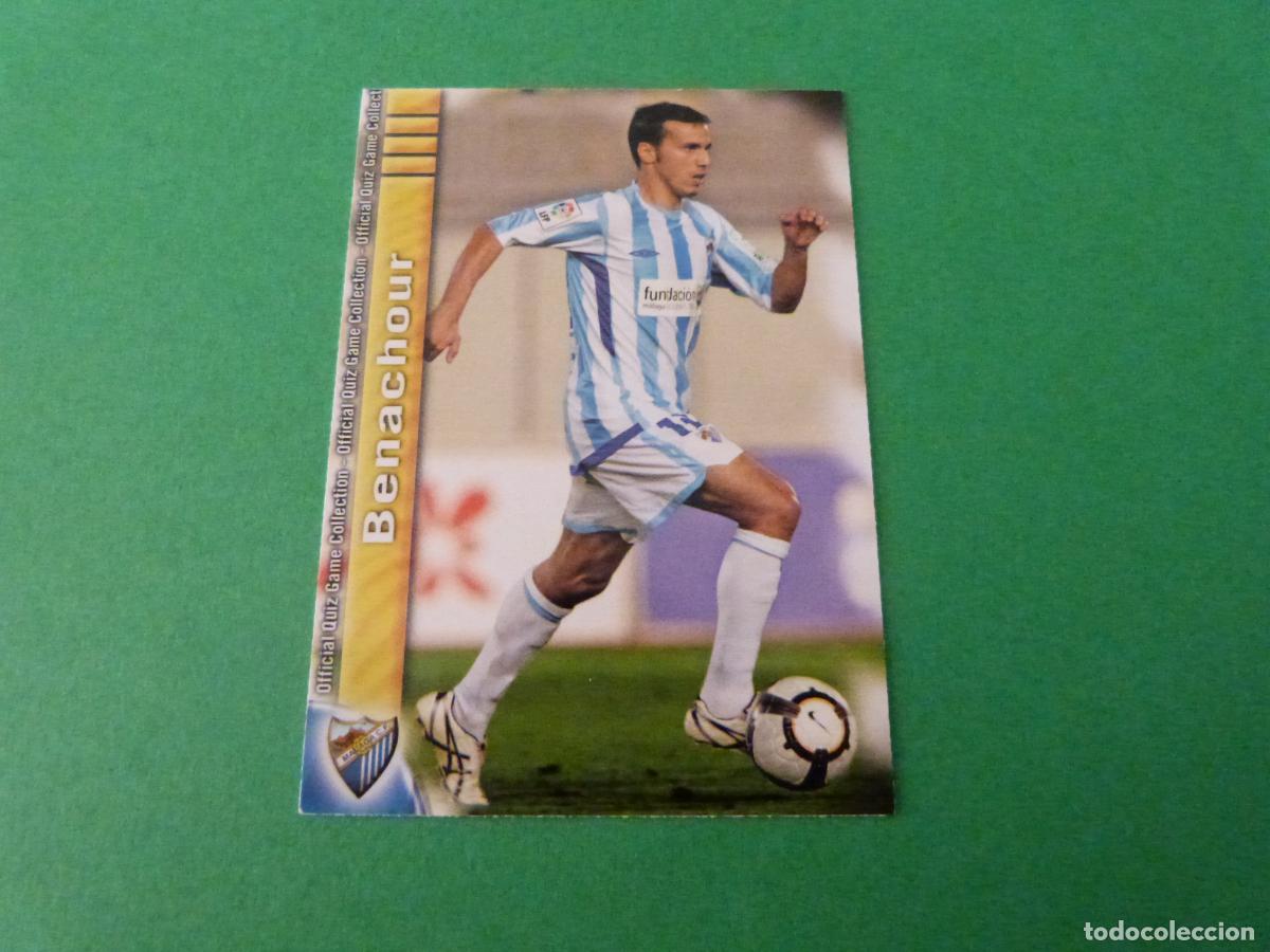 Cromos de f&uacute;tbol: TRADING CARD FUTBOL BENACHOUR MALAGA C.F. N&ordm; 205 FICHAS LIGA MUNDICROMO 2009-2010/09-10