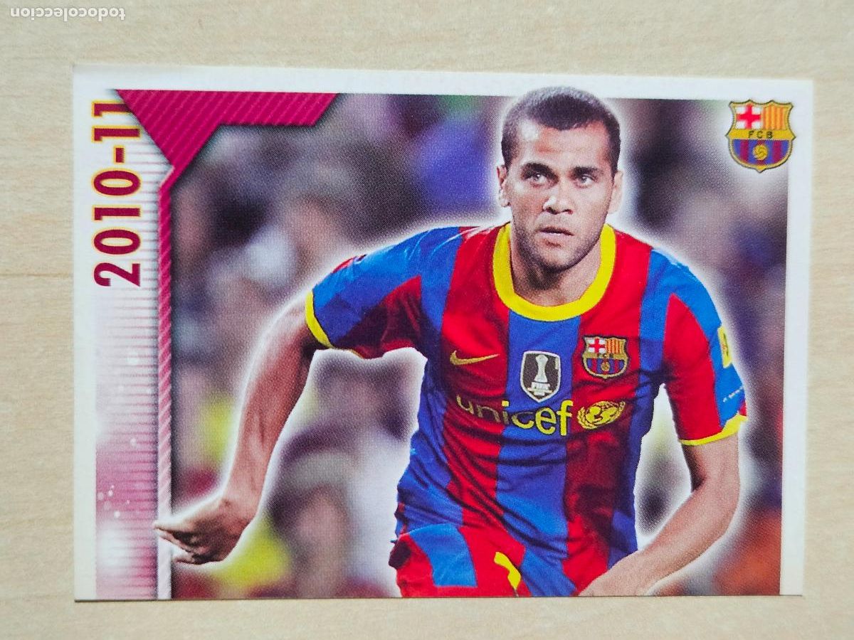 Cromos de f&uacute;tbol: CROMO N&ordm; 27 DANI ALVES - COLECCION OFICIAL BARCELONA LIGA 2010 2011 - 10 11 SIN PEGAR