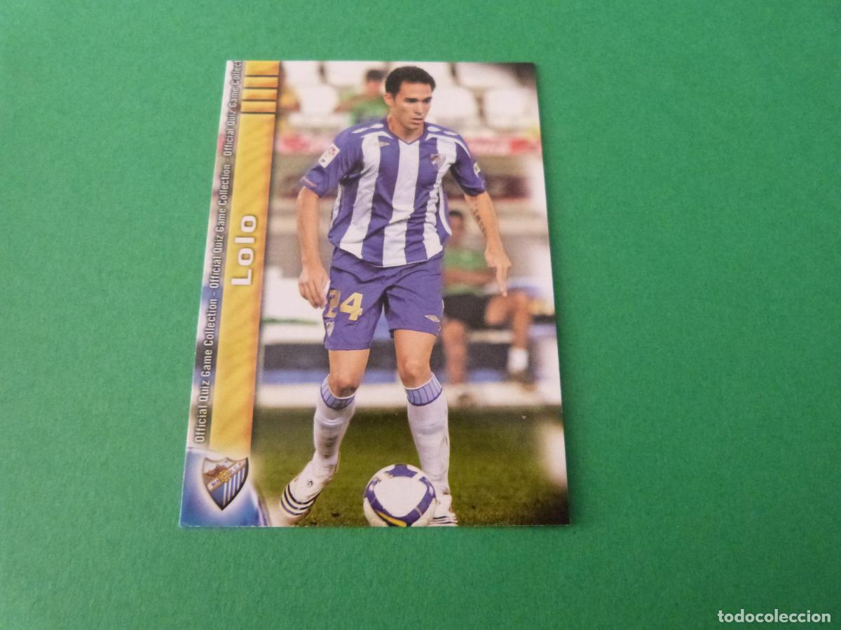 Fu&szlig;ball-Sticker: TRADING CARD FUTBOL LOLO MALAGA C.F. BAJA N&ordm; 202 FICHAS LIGA MUNDICROMO 2009-2010/09-10