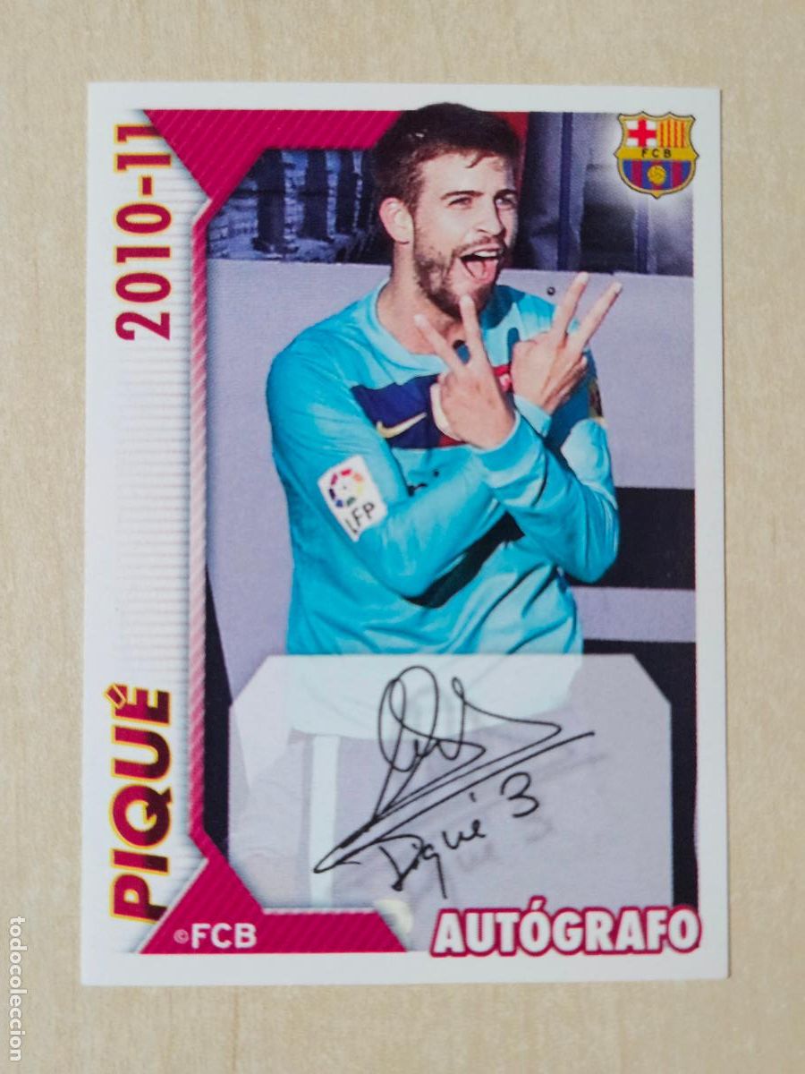 Figurine di Calcio: CROMO N&ordm; 41 PIQUE - COLECCION OFICIAL BARCELONA LIGA 2010 2011 - 10 11 SIN PEGAR