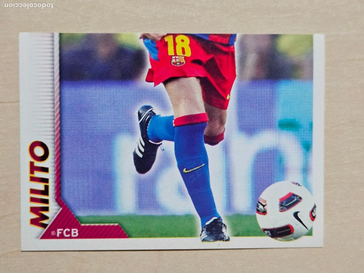 Figurine di Calcio: CROMO N&ordm; 46 MILITO - COLECCION OFICIAL BARCELONA LIGA 2010 2011 - 10 11 SIN PEGAR