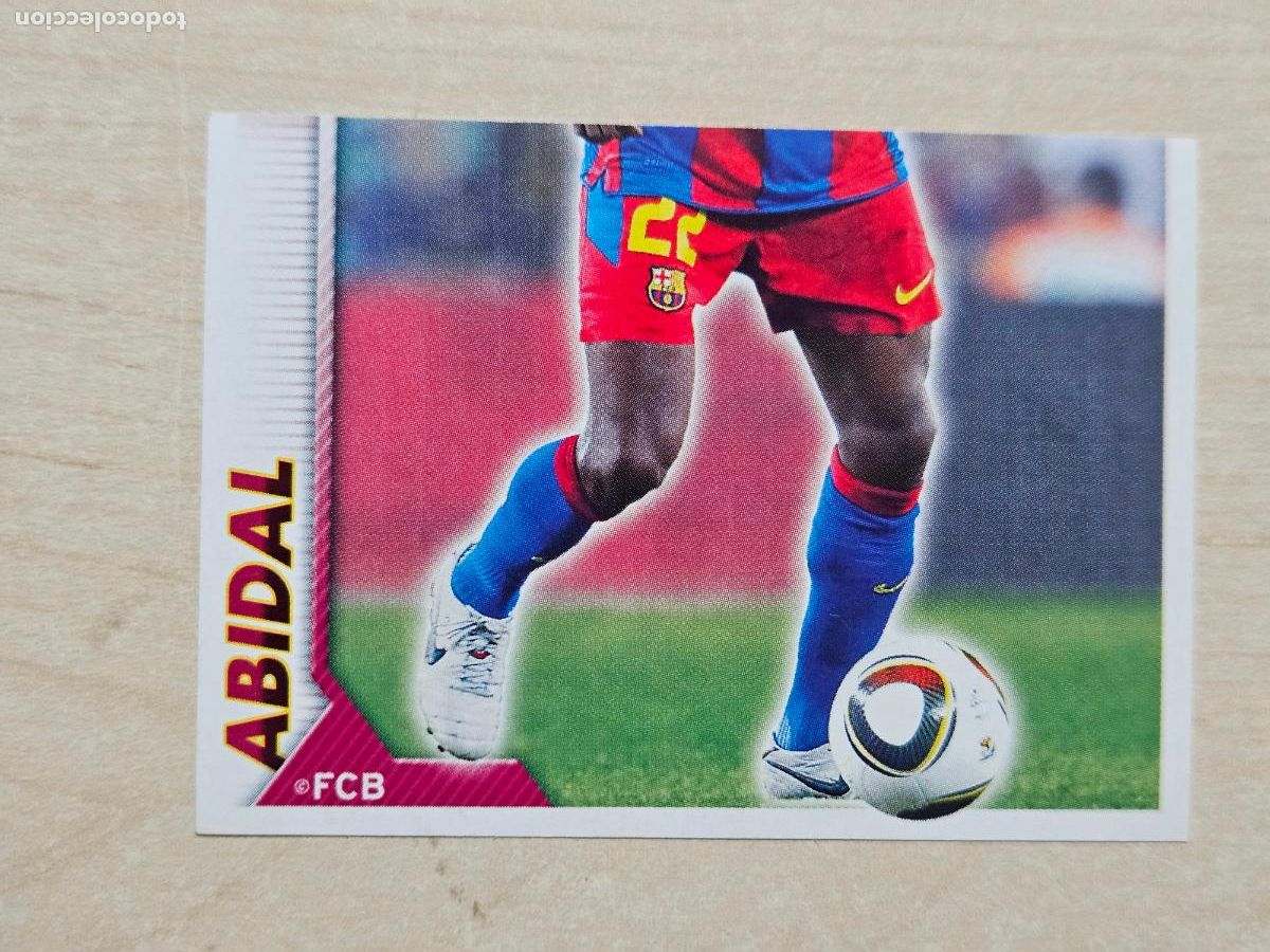 Fu&szlig;ball-Sticker: CROMO N&ordm; 52 ABIDAL - COLECCION OFICIAL BARCELONA LIGA 2010 2011 - 10 11 SIN PEGAR