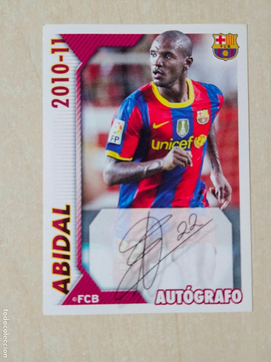 Cromos de f&uacute;tbol: CROMO N&ordm; 53 ABIDAL - COLECCION OFICIAL BARCELONA LIGA 2010 2011 - 10 11 SIN PEGAR