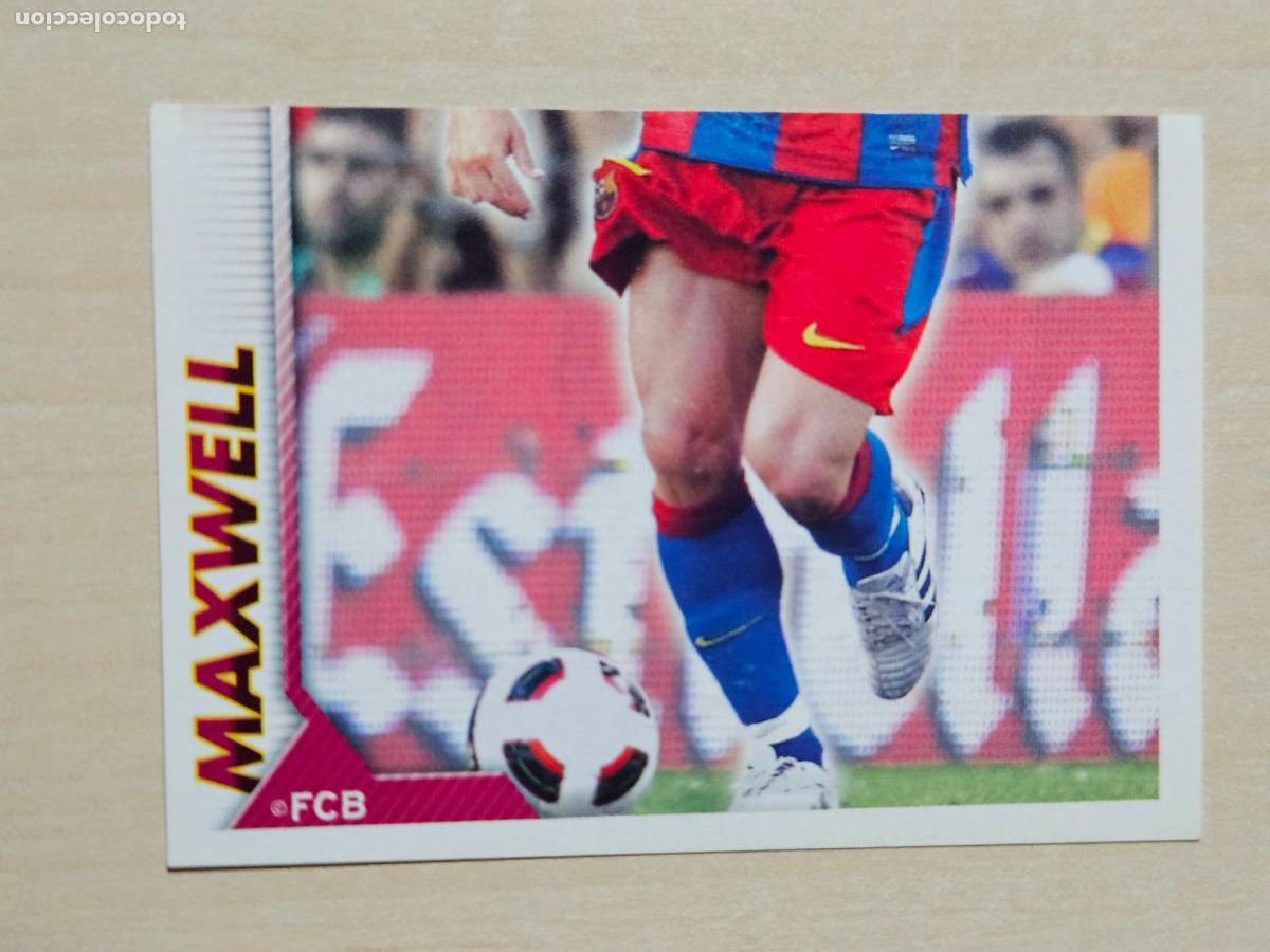Cromos de f&uacute;tbol: CROMO N&ordm; 58 MAXWELL - COLECCION OFICIAL BARCELONA LIGA 2010 2011 - 10 11 SIN PEGAR