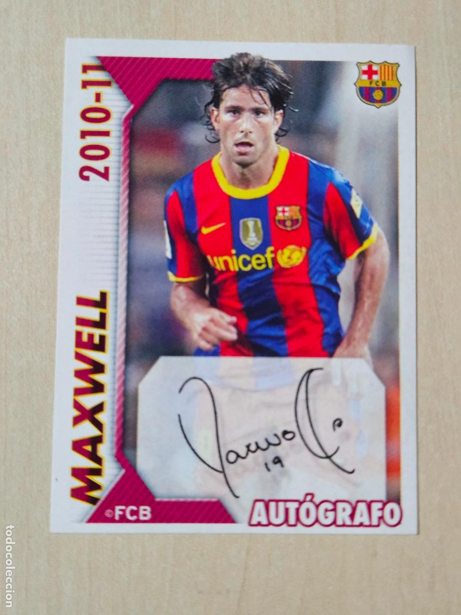 Cromos de f&uacute;tbol: CROMO N&ordm; 59 MAXWELL - COLECCION OFICIAL BARCELONA LIGA 2010 2011 - 10 11 SIN PEGAR