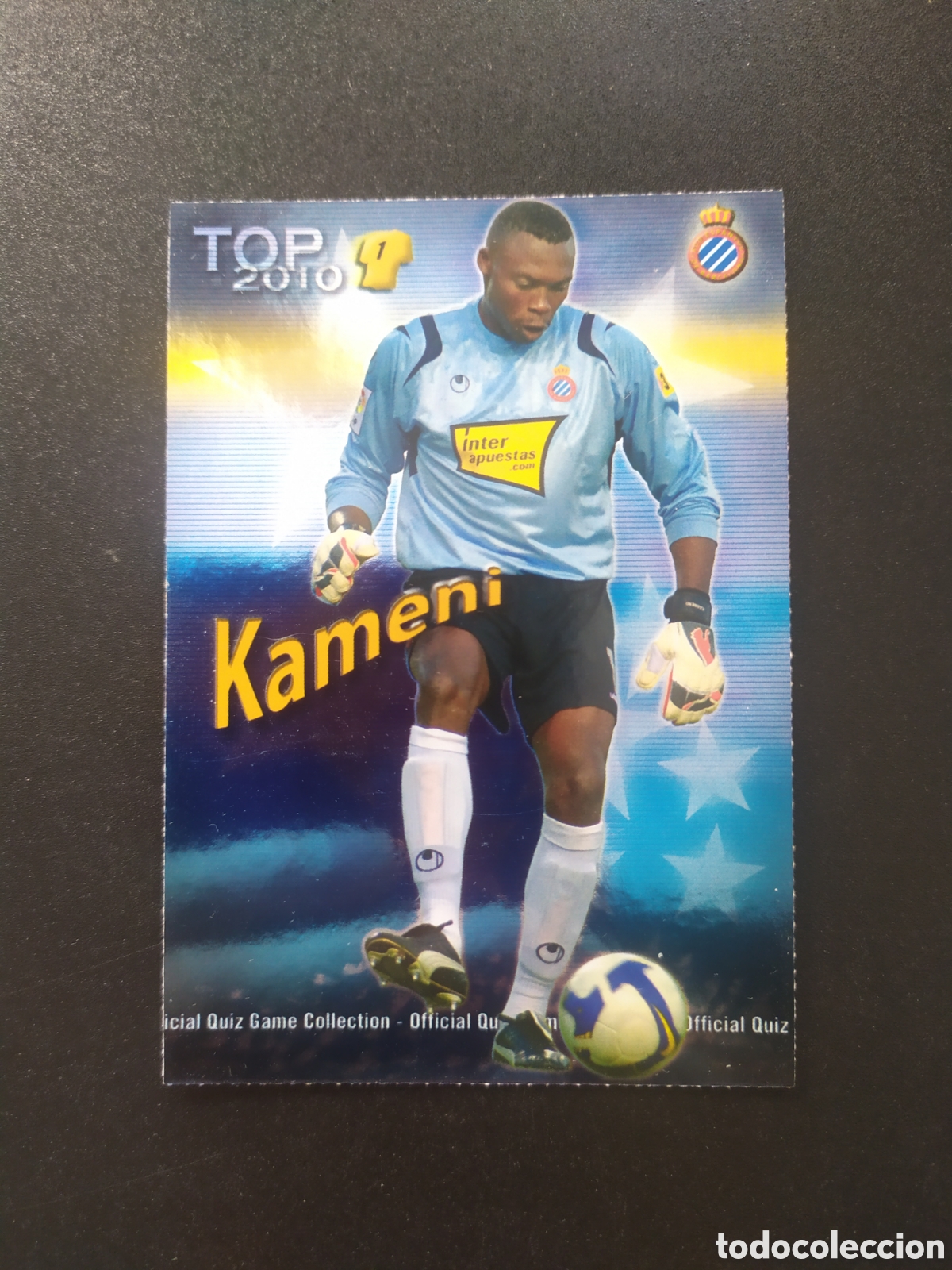 Cromos de f&uacute;tbol: Mundicromo fichas Liga 2009 2010 09 10 Kameni top brillo azul n&deg; 547 Espanyol