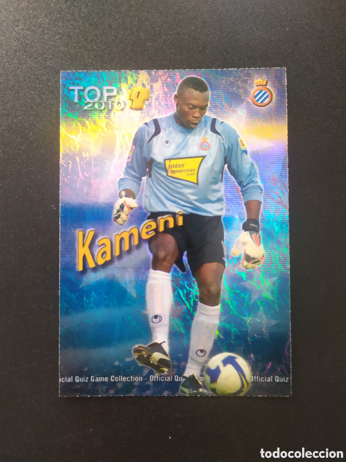 Cromos de f&uacute;tbol: Mundicromo fichas Liga 2009 2010 09 10 Kameni top brillo jaspeado n&deg; 547 Espanyol