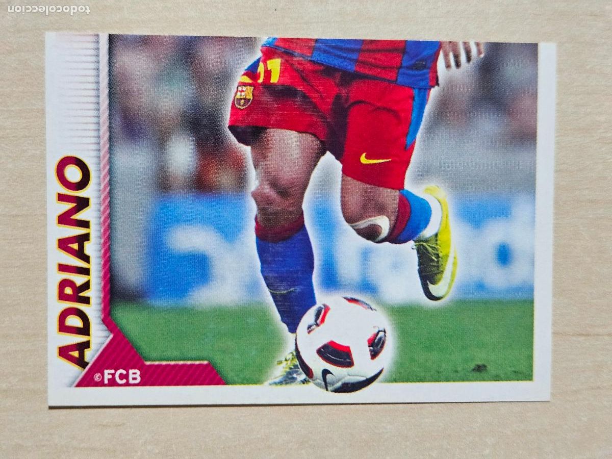 Cromos de f&uacute;tbol: CROMO N&ordm; 64 ADRIANO - COLECCION OFICIAL BARCELONA LIGA 2010 2011 - 10 11 SIN PEGAR