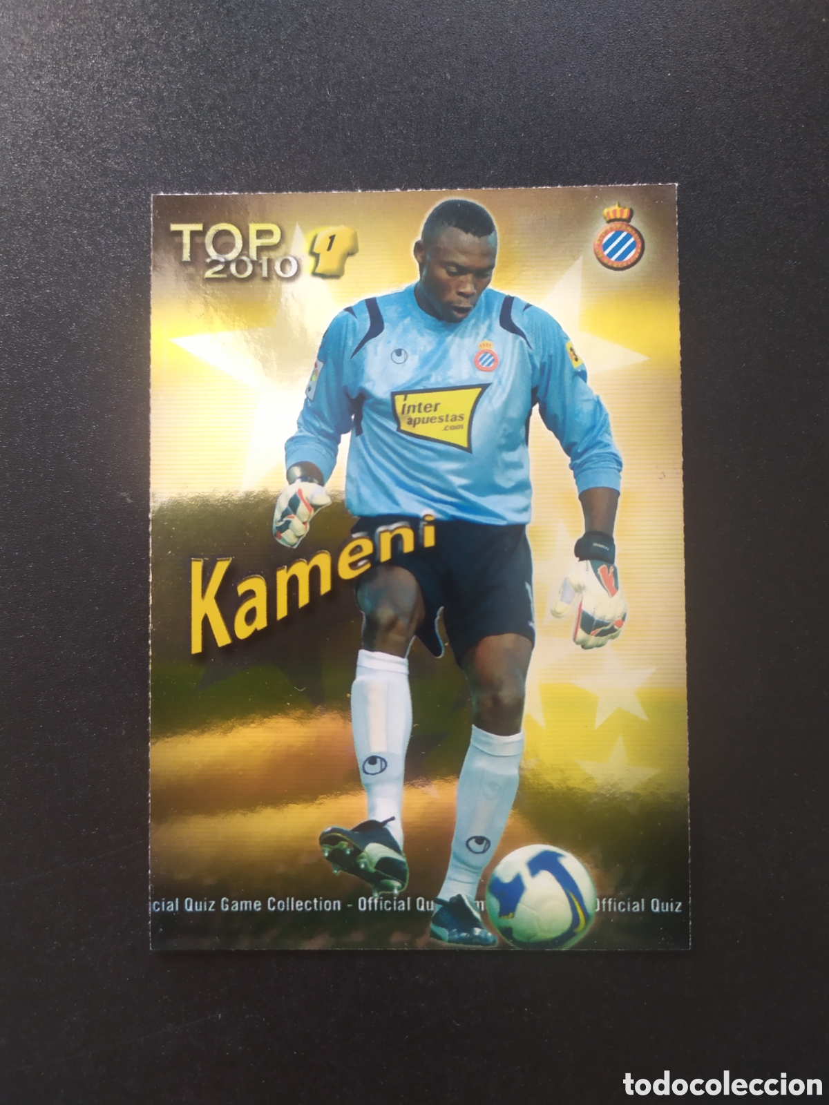 Cromos de f&uacute;tbol: Mundicromo fichas Liga 2009 2010 09 10 Kameni top brillo dorado n&deg; 547 Espanyol