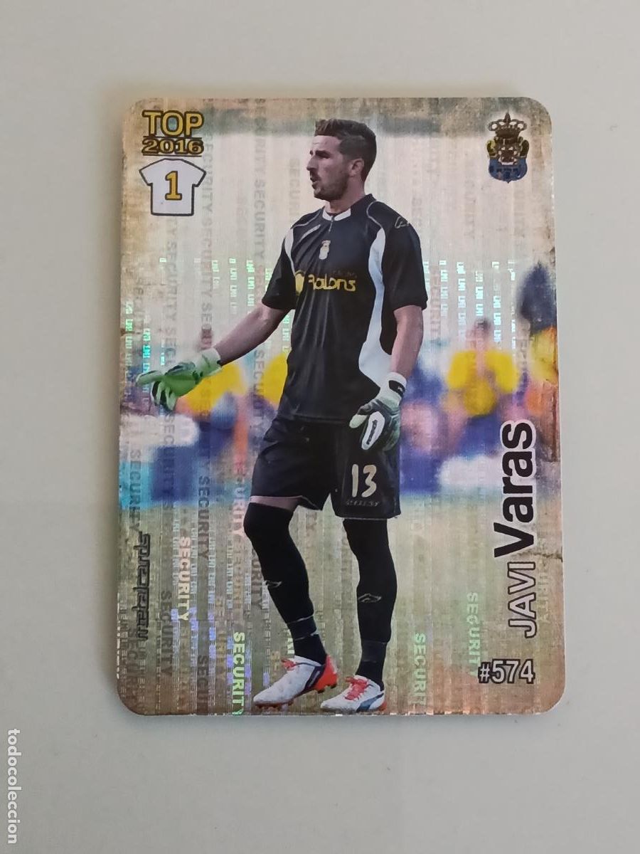Cromos de f&uacute;tbol: 574 JAVI VARAS SECURITY. U.D LAS PALMAS. LAS FICHAS QUIZ DE LA LIGA 2016