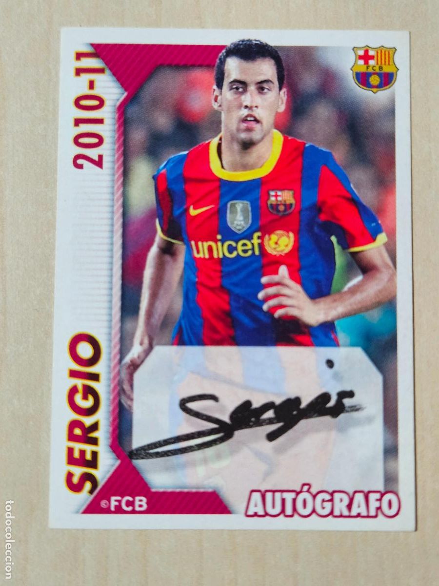 Cromos de Futebol: CROMO N&ordm; 71 SERGIO BUSQUETS - COLECCION OFICIAL BARCELONA LIGA 2010 2011 - 10 11 SIN PEGAR