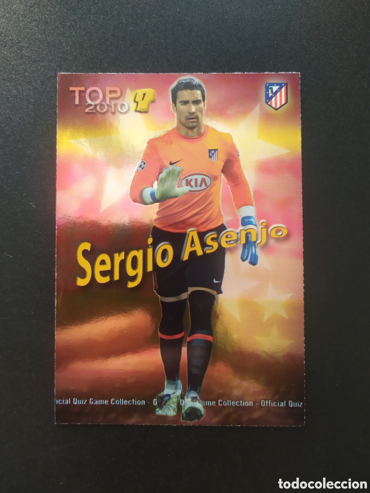 Cromos de f&uacute;tbol: Mundicromo fichas Liga 2009 2010 09 10 Sergio Asenjo top brillo rojo n&deg; 548 Atl&eacute;tico Madrid