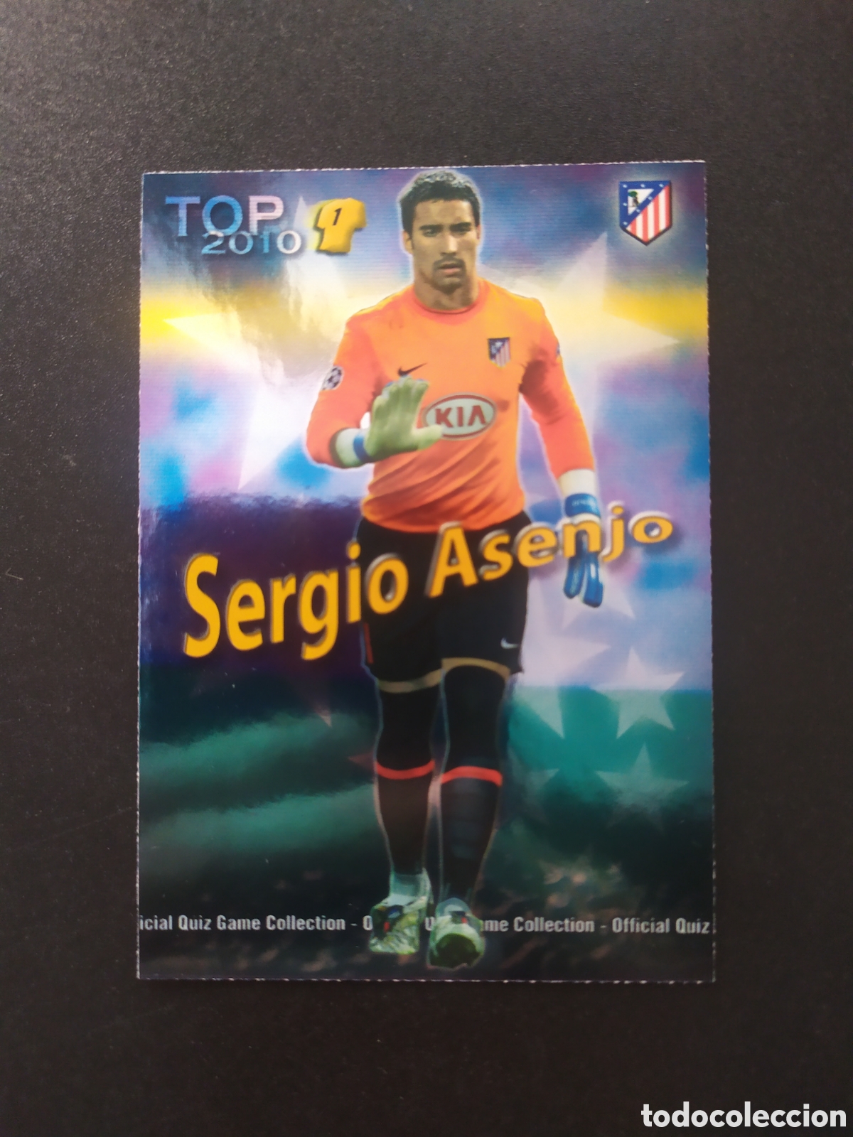 Cromos de f&uacute;tbol: Mundicromo fichas Liga 2009 2010 09 10 Sergio Asenjo top brillo azul n&deg; 548 Atl&eacute;tico Madrid