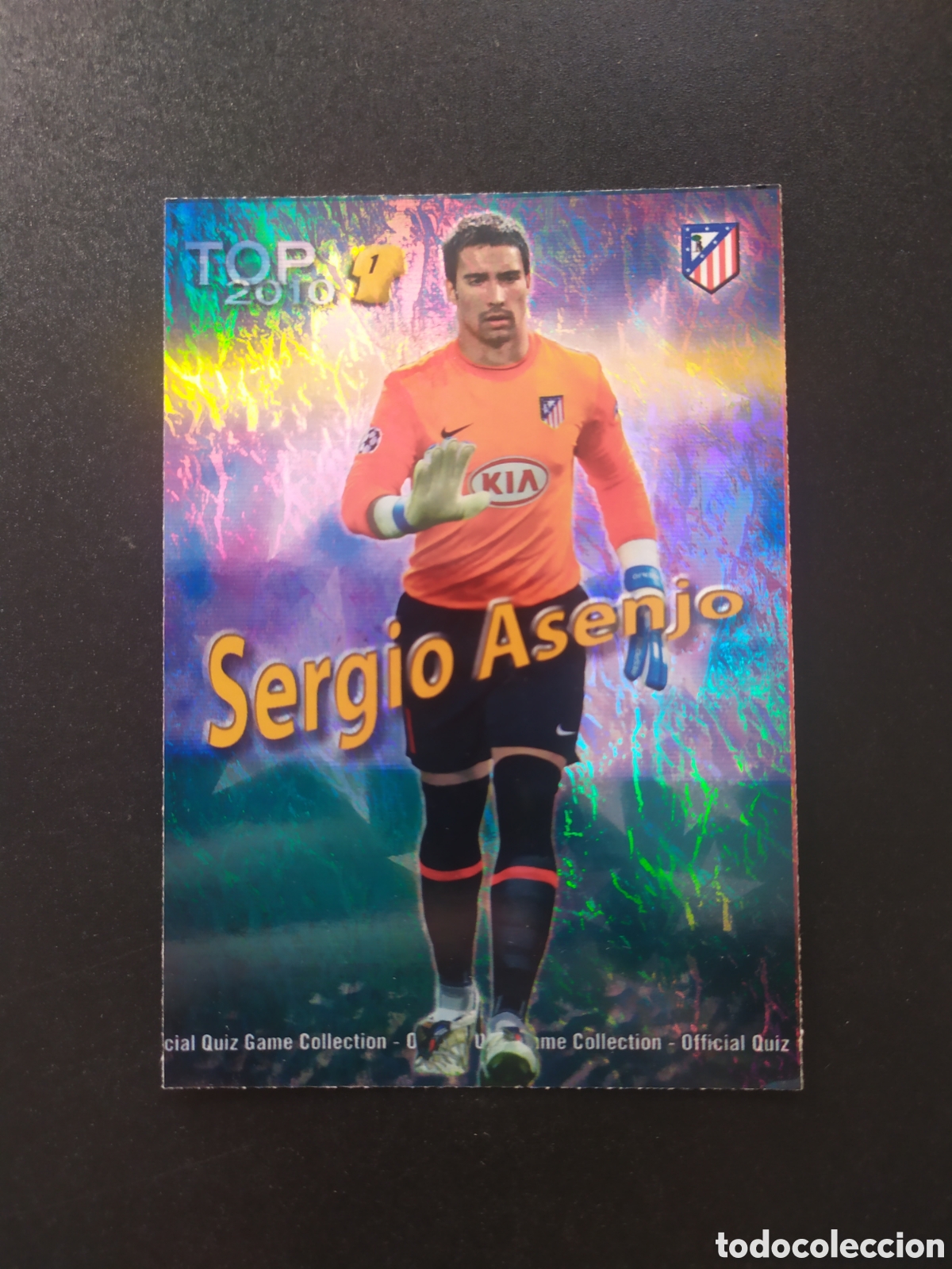 Cromos de f&uacute;tbol: Mundicromo fichas Liga 2009 2010 09 10 Sergio Asenjo top brillo jaspeado n&deg; 548 Atl&eacute;tico Madrid