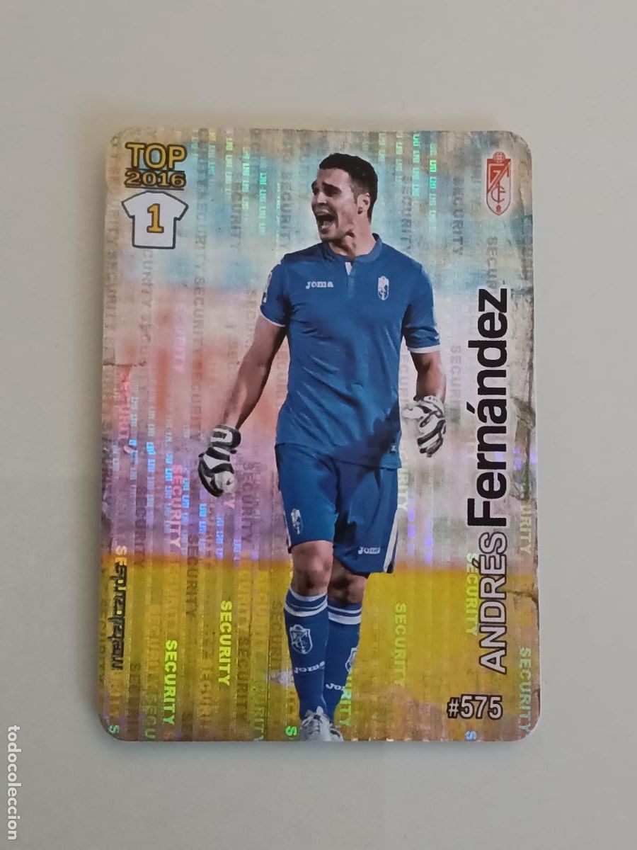 Cromos de f&uacute;tbol: 575 ANDR&Eacute;S FERN&Aacute;NDEZ. SECURITY. GRANADA C.F. LAS FICHAS QUIZ DE LA LIGA 2016
