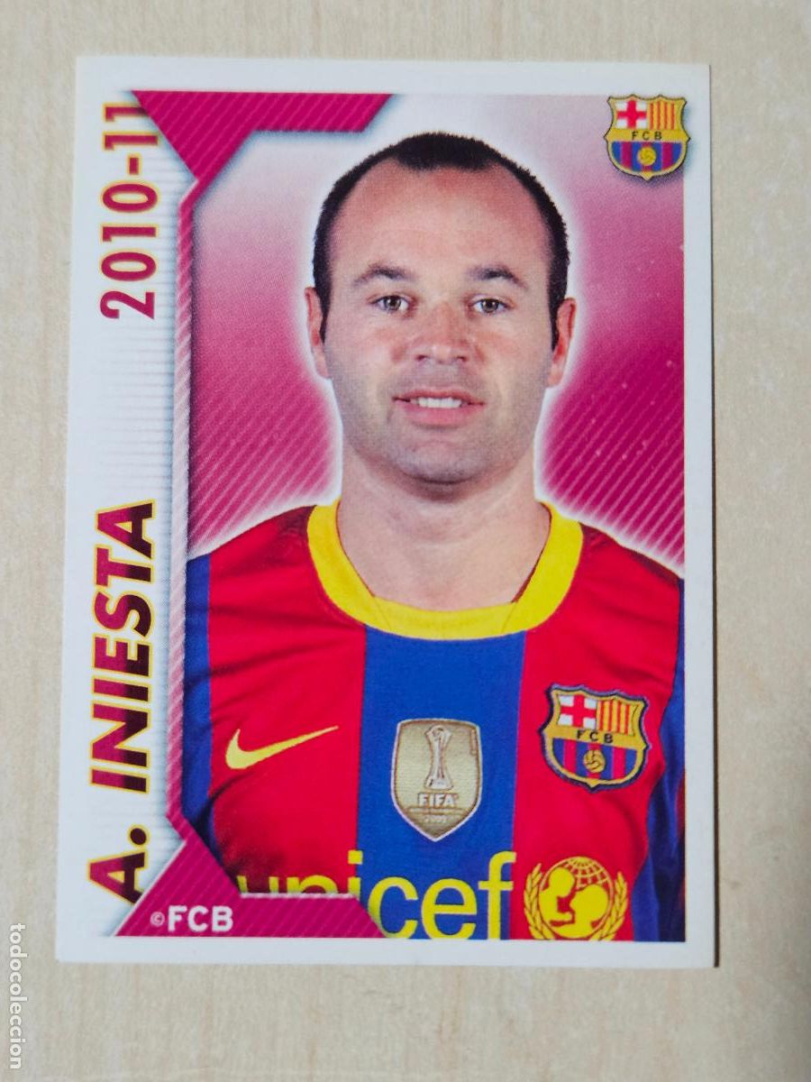 Cromos de f&uacute;tbol: CROMO N&ordm; 92 INIESTA - COLECCION OFICIAL BARCELONA LIGA 2010 2011 - 10 11 SIN PEGAR
