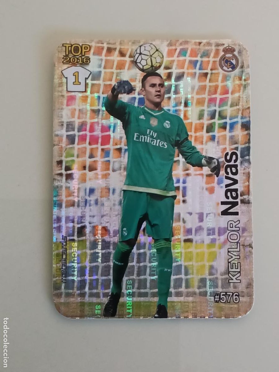 Cromos de f&uacute;tbol: 576 KEYLOR NAVAS. SECURITY. REAL MADRID C.F. LAS FICHAS QUIZ DE LA LIGA 2016