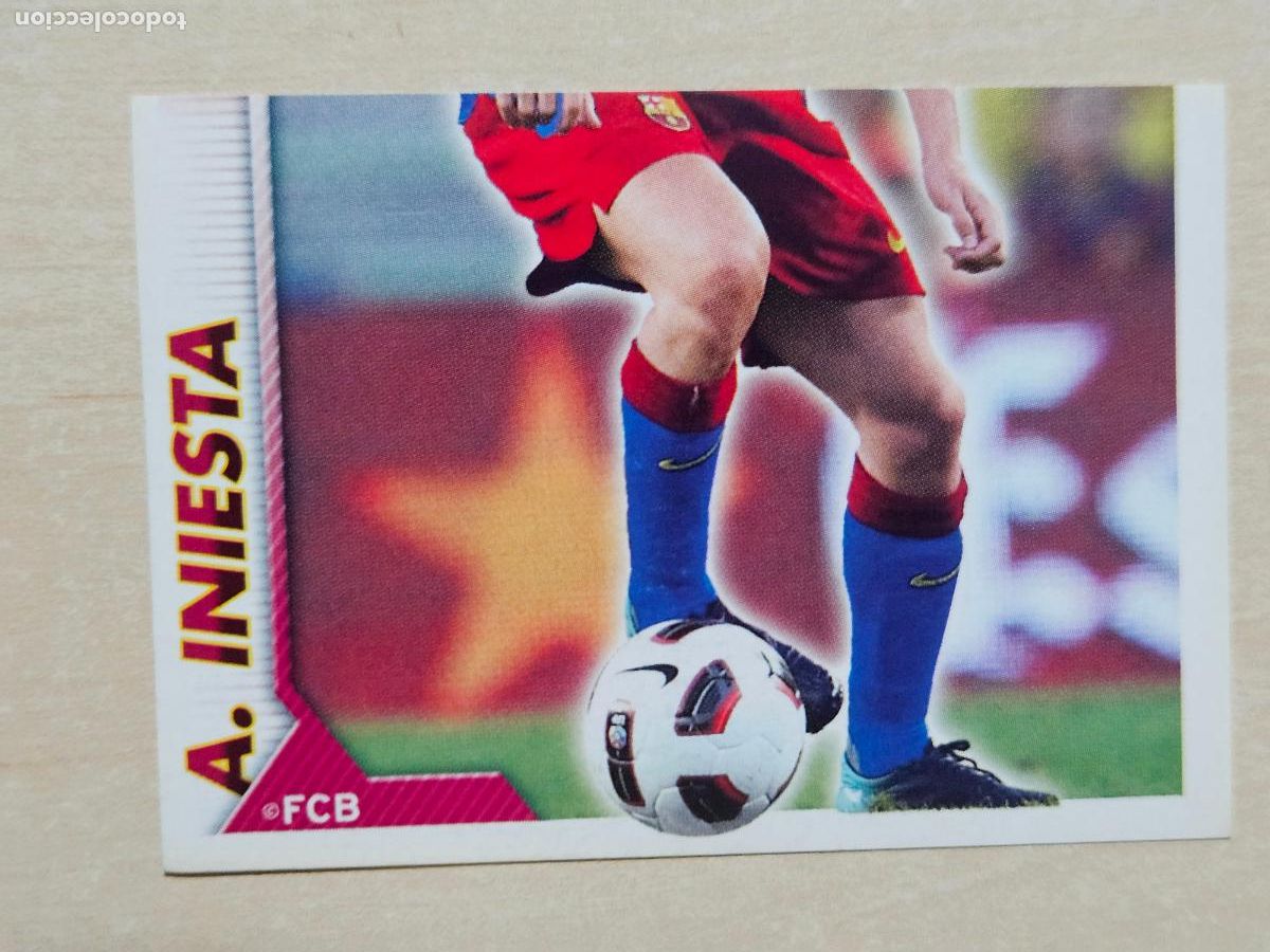 Cromos de f&uacute;tbol: CROMO N&ordm; 94 INIESTA - COLECCION OFICIAL BARCELONA LIGA 2010 2011 - 10 11 SIN PEGAR