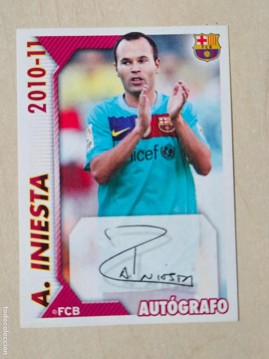 Cromos de f&uacute;tbol: CROMO N&ordm; 95 INIESTA - COLECCION OFICIAL BARCELONA LIGA 2010 2011 - 10 11 SIN PEGAR
