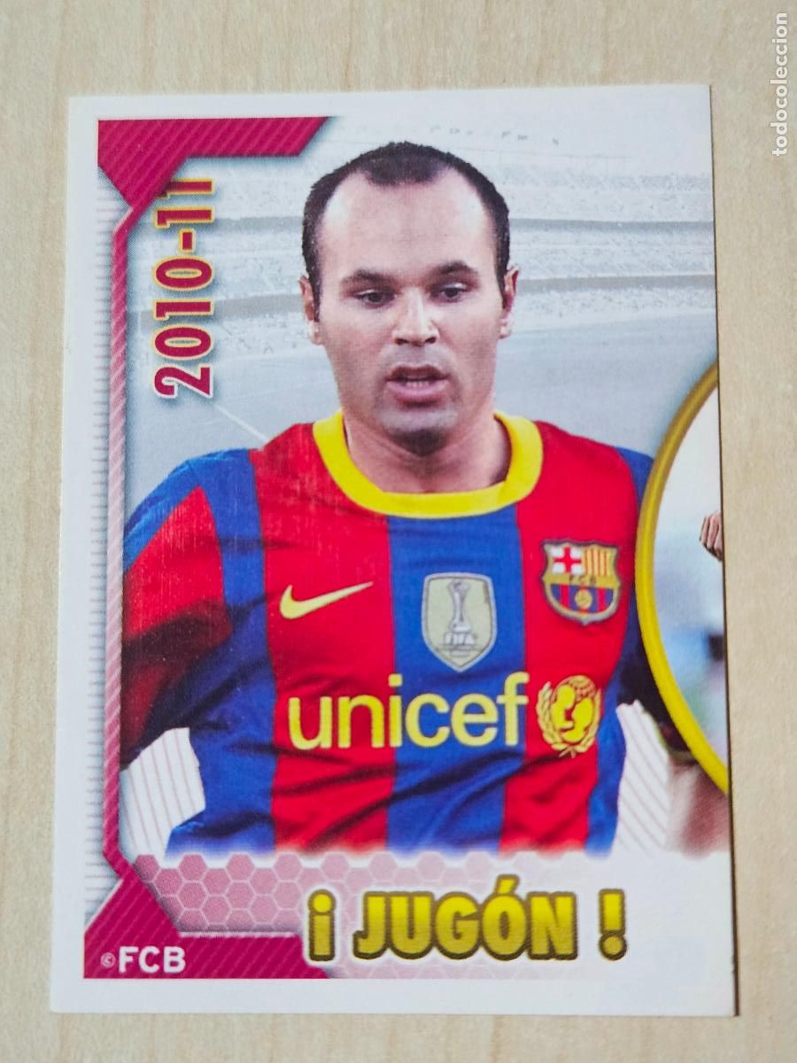 Cromos de f&uacute;tbol: CROMO N&ordm; 96 INIESTA - COLECCION OFICIAL BARCELONA LIGA 2010 2011 - 10 11 SIN PEGAR