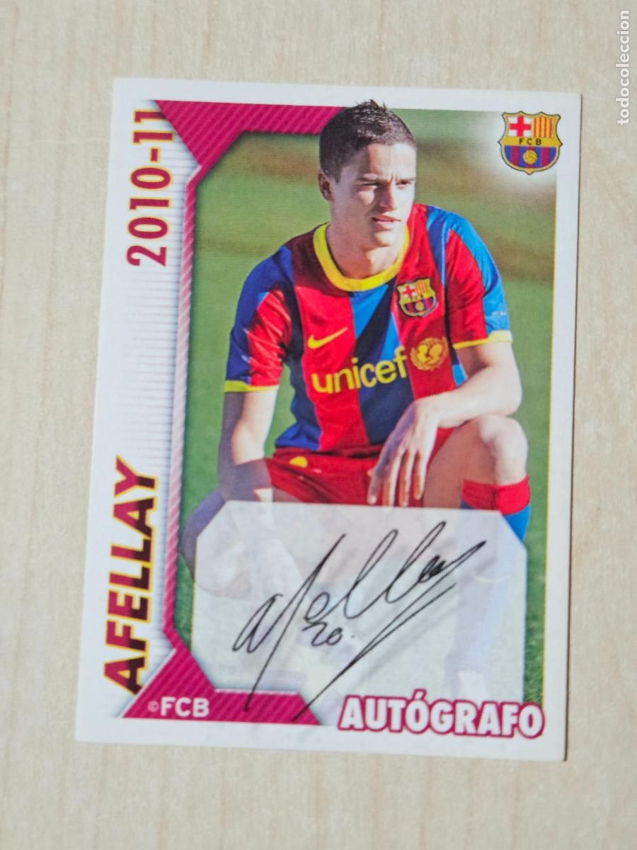 Cromos de f&uacute;tbol: CROMO N&ordm; 101 AFELLAY - COLECCION OFICIAL BARCELONA LIGA 2010 2011 - 10 11 SIN PEGAR