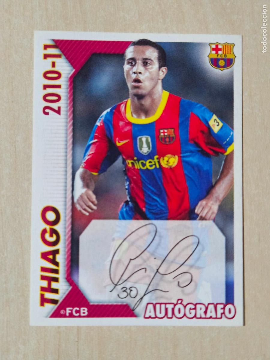 Cromos de f&uacute;tbol: CROMO N&ordm; 107 THIAGO - COLECCION OFICIAL BARCELONA LIGA 2010 2011 - 10 11 SIN PEGAR