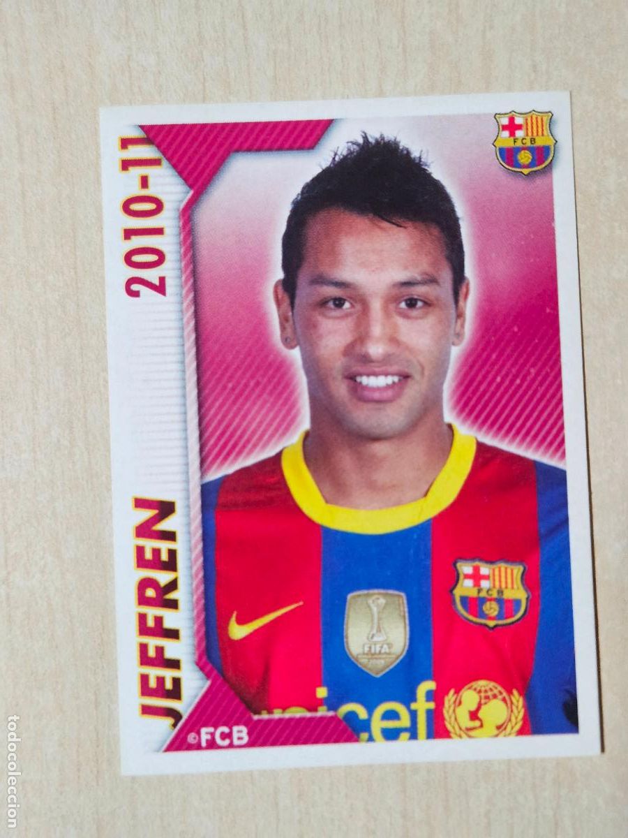 Cromos de f&uacute;tbol: CROMO N&ordm; 110 JEFFREN - COLECCION OFICIAL BARCELONA LIGA 2010 2011 - 10 11 SIN PEGAR