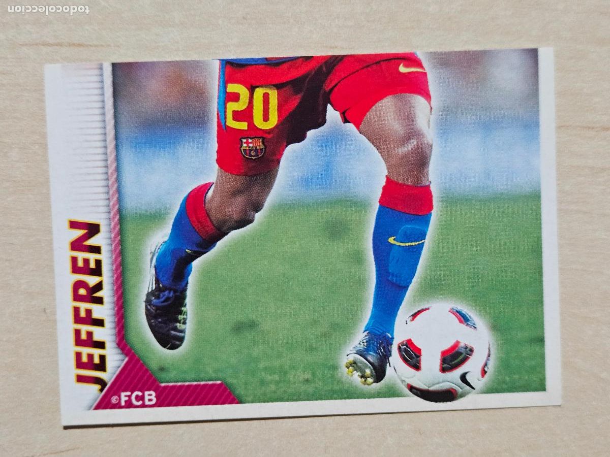 Cromos de f&uacute;tbol: CROMO N&ordm; 112 JEFFREN - COLECCION OFICIAL BARCELONA LIGA 2010 2011 - 10 11 SIN PEGAR