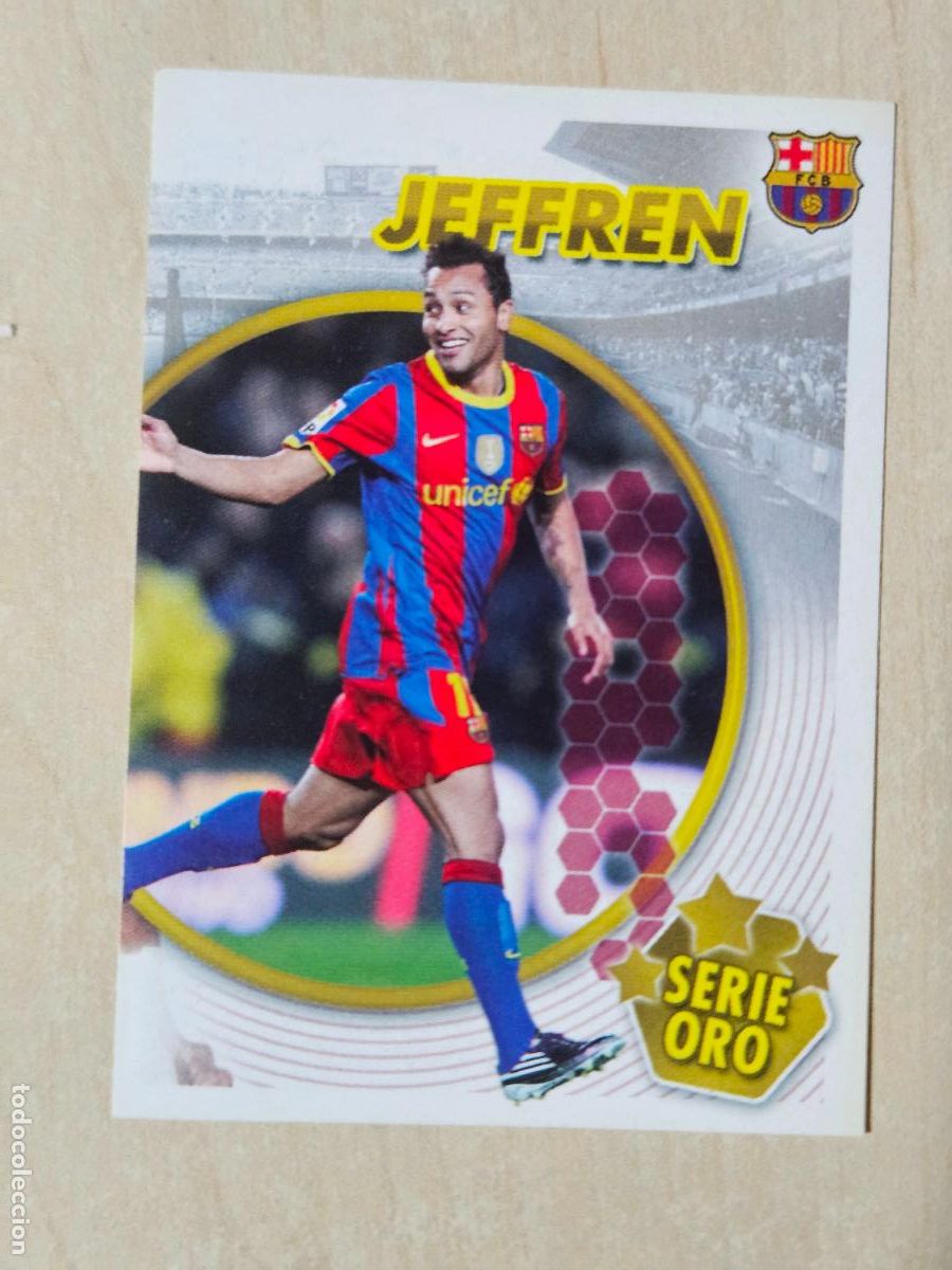 Cromos de f&uacute;tbol: CROMO N&ordm; 115 JEFFREN - COLECCION OFICIAL BARCELONA LIGA 2010 2011 - 10 11 SIN PEGAR