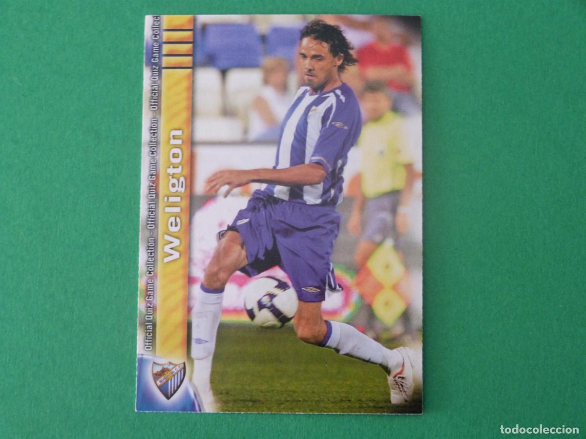 Cromos de f&uacute;tbol: TRADING CARD FUTBOL WELIGTON MALAGA C.F. CORREGIDO N&ordm; 195 FICHAS LIGA MUNDICROMO 2009-2010/09-10