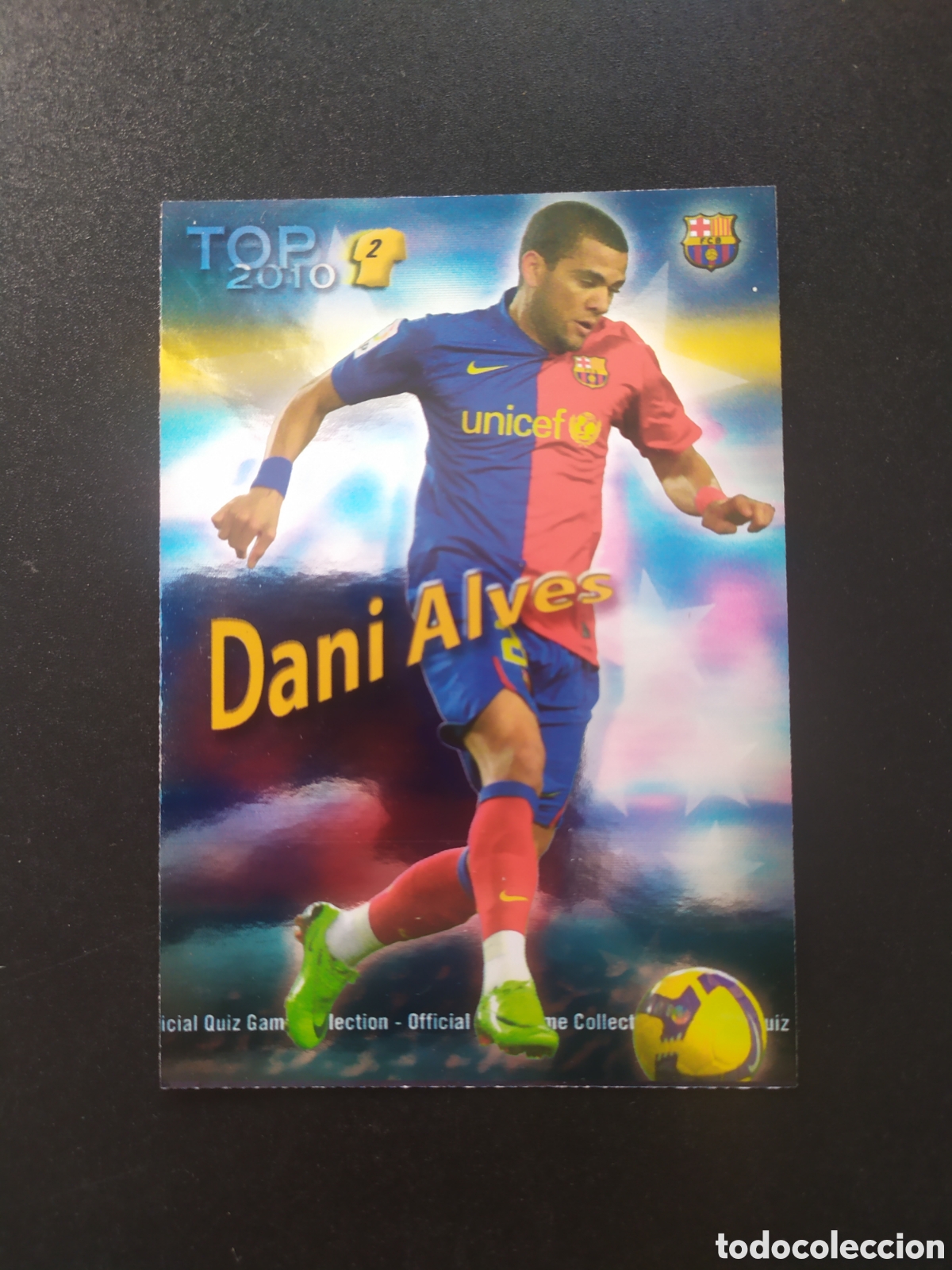 Cromos de f&uacute;tbol: Mundicromo fichas Liga 2009 2010 09 10 Dani Alves top brillo azul n&deg; 550 Barcelona