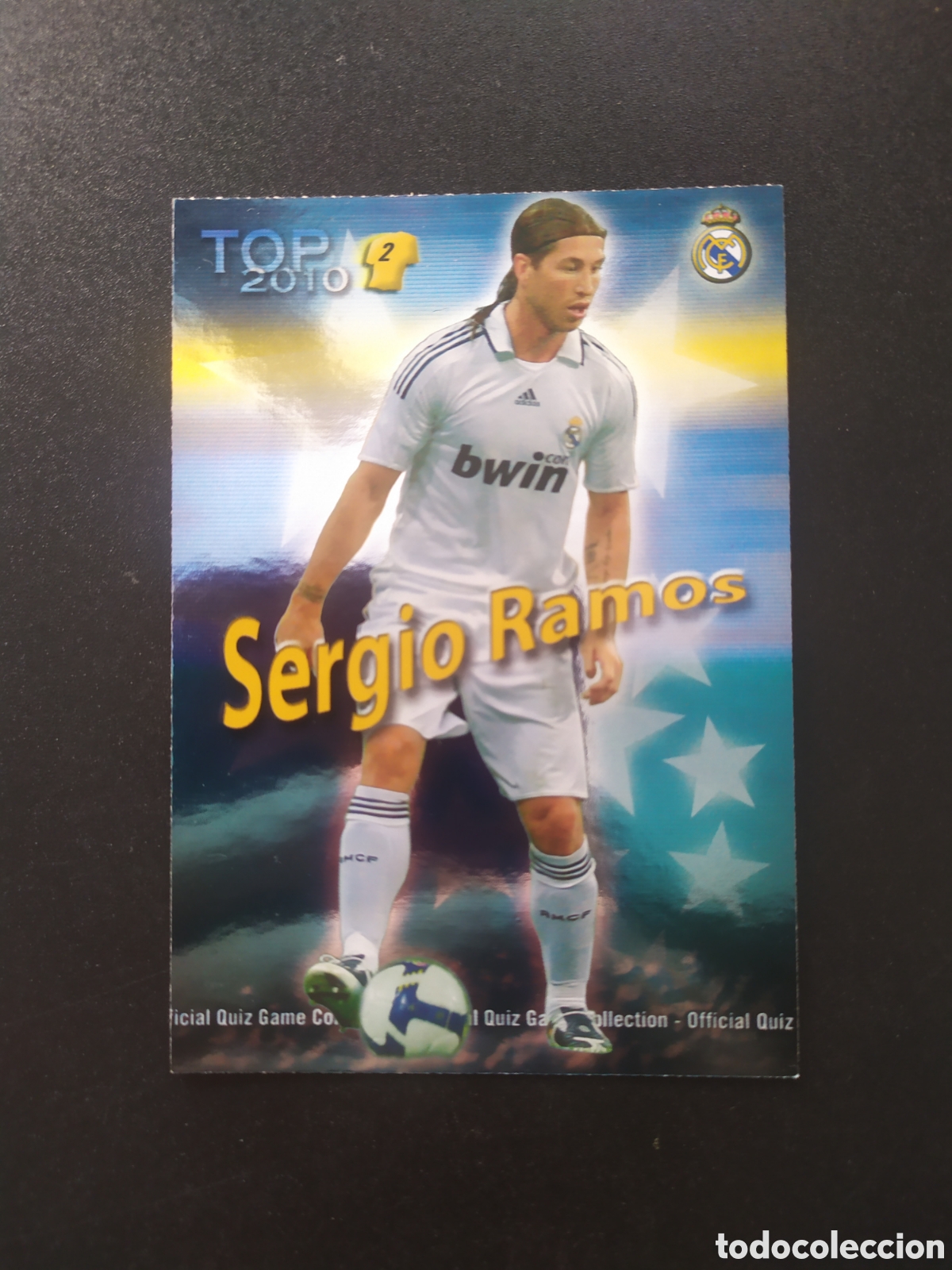 Cromos de Futebol: Mundicromo fichas Liga 2009 2010 09 10 Sergio Ramos top brillo azul n&deg; 551 Real Madrid