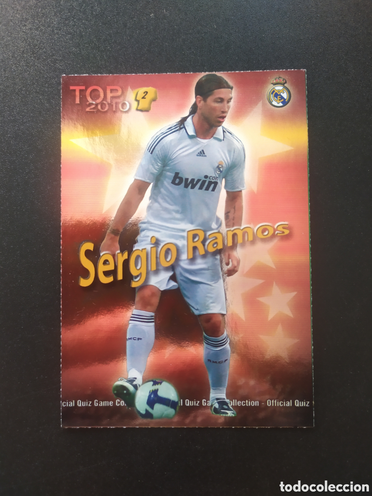 Fu&szlig;ball-Sticker: Mundicromo fichas Liga 2009 2010 09 10 Sergio Ramos top brillo rojo n&deg; 551 Real Madrid