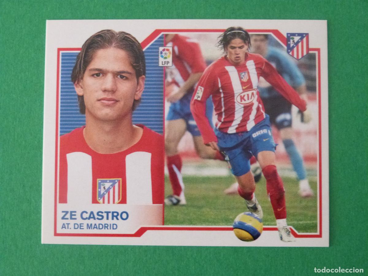 Cromos de f&uacute;tbol: CROMO FUTBOL ZE CASTRO ATLETICO DE MADRID SIN PEGAR LIGA ESTE 2007-2008/07-08