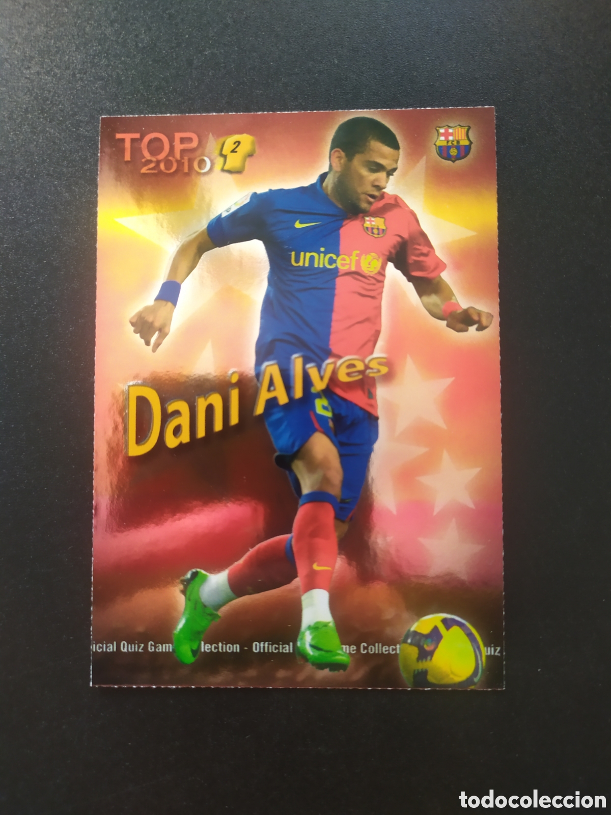 Cromos de f&uacute;tbol: Mundicromo fichas Liga 2009 2010 09 10 Dani Alves top brillo rojo n&deg; 550 Barcelona