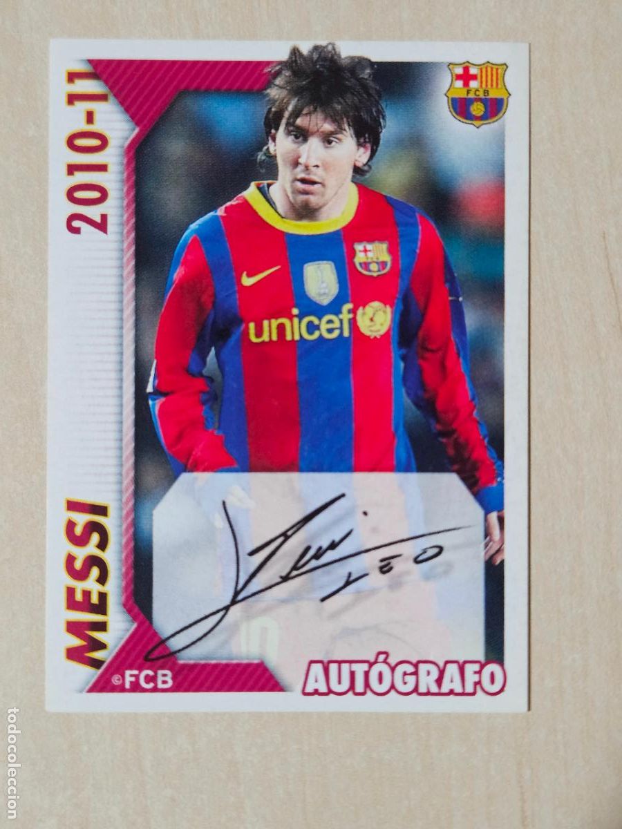 Cromos de f&uacute;tbol: CROMO N&ordm; 119 MESSI FIRMADO - COLECCION OFICIAL BARCELONA LIGA 2010 2011 - 10 11 SIN PEGAR