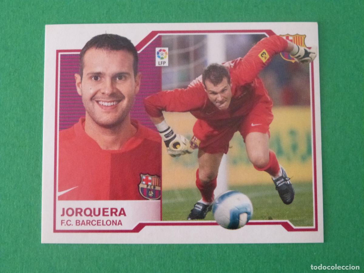 Cromos de f&uacute;tbol: CROMO FUTBOL JORQUERA F.C. BARCELONA SIN PEGAR LIGA ESTE 2007-2008/07-08