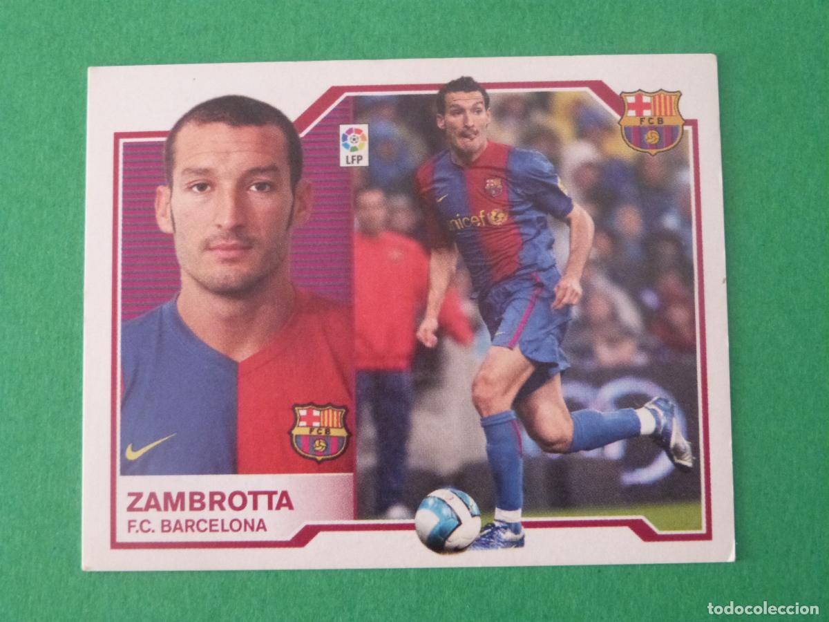 Cromos de f&uacute;tbol: CROMO FUTBOL ZAMBROTTA F.C. BARCELONA SIN PEGAR LIGA ESTE 2007-2008/07-08